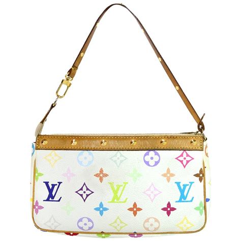 louis vuitton pochette white|Louis Vuitton monogram pochette bag.